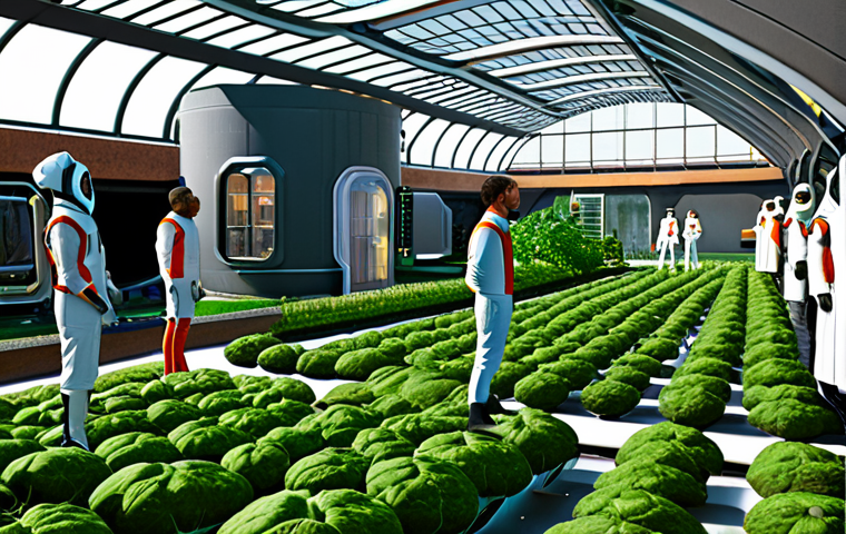 Space Colony Society**

"A vibrant, futuristic space colony on Mars, featuring diverse, fully clothed people in modest, practical clothing, interacting in a communal garden. Depict sustainable architecture, hydroponic farms, and a sense of harmonious living. Safe for work, appropriate content, fully clothed, professional, perfect anatomy, correct proportions, well-formed hands, proper finger count, natural pose, family-friendly."

**