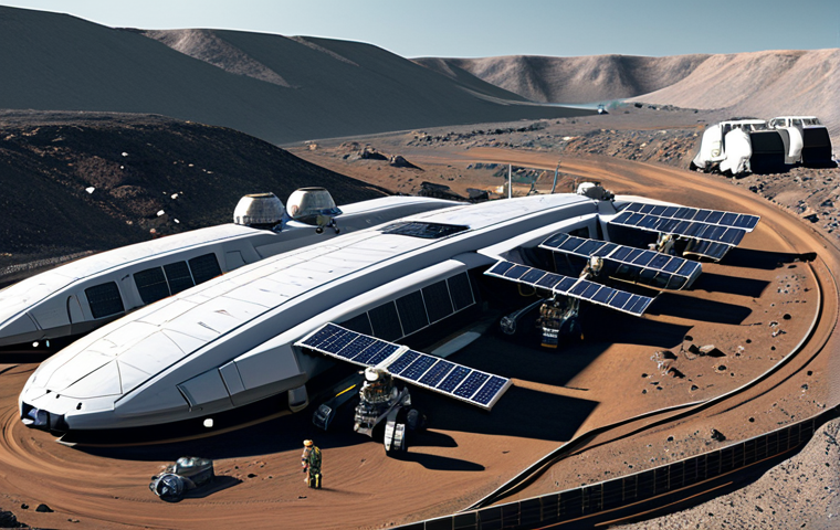 우주 식민지에서의 자원 분배의 공정성 - **

"A bustling space colony interior.  Fully clothed engineers are overseeing automated robots that...